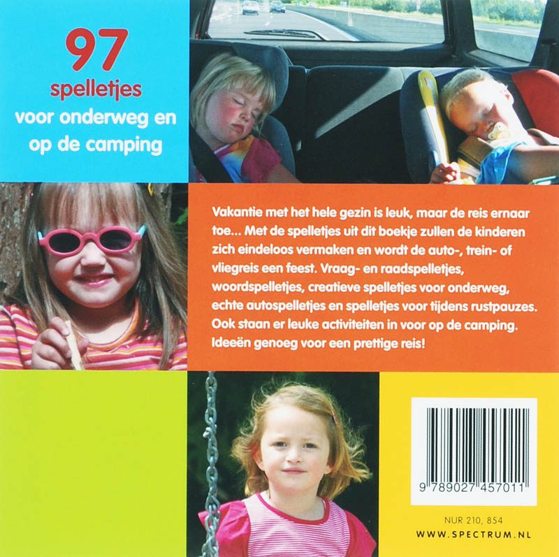 Achterkant van 97 spelletjes voor onderweg en op de camping