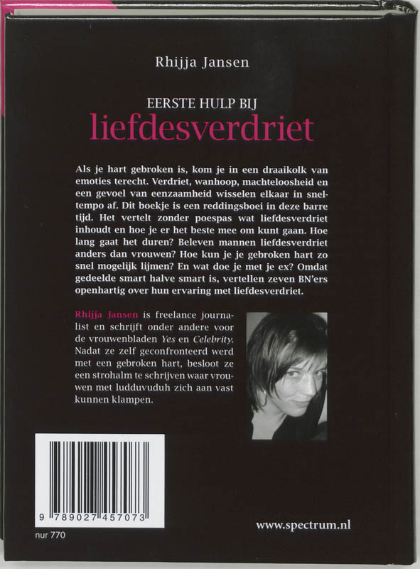 Achterkant van Eerste hulp bij liefdesverdriet