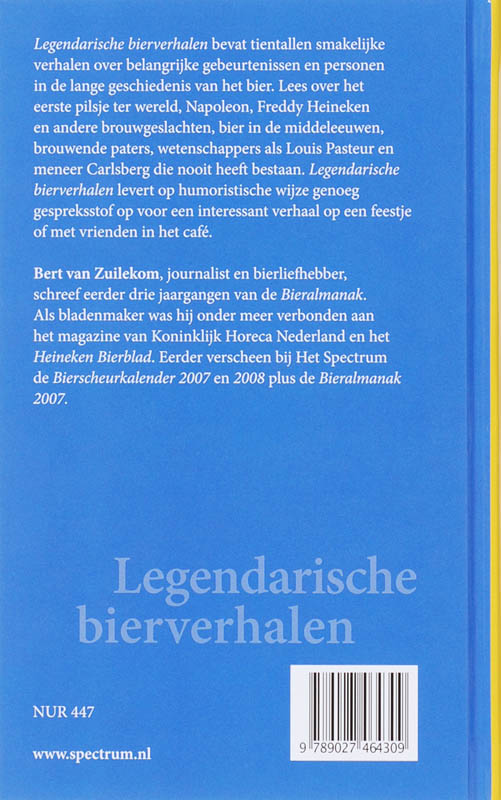 Achterkant van Legendarische bierverhalen