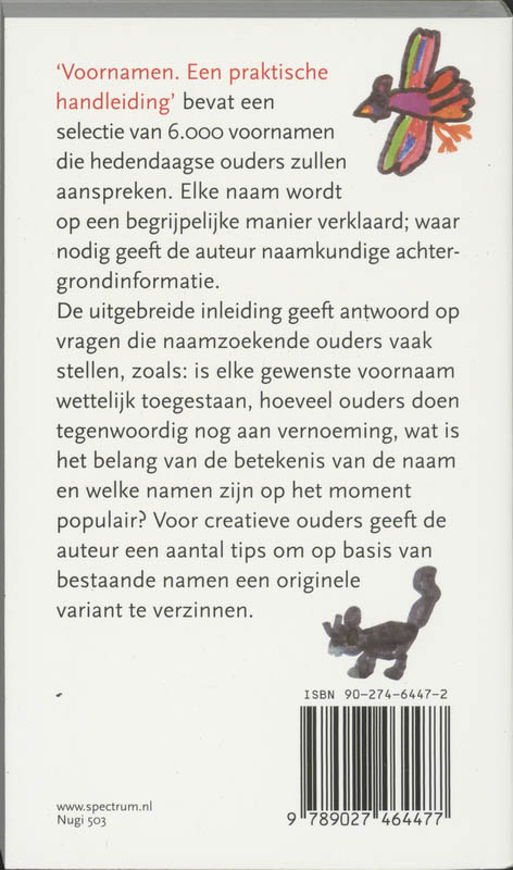 Achterkant van Voornamen