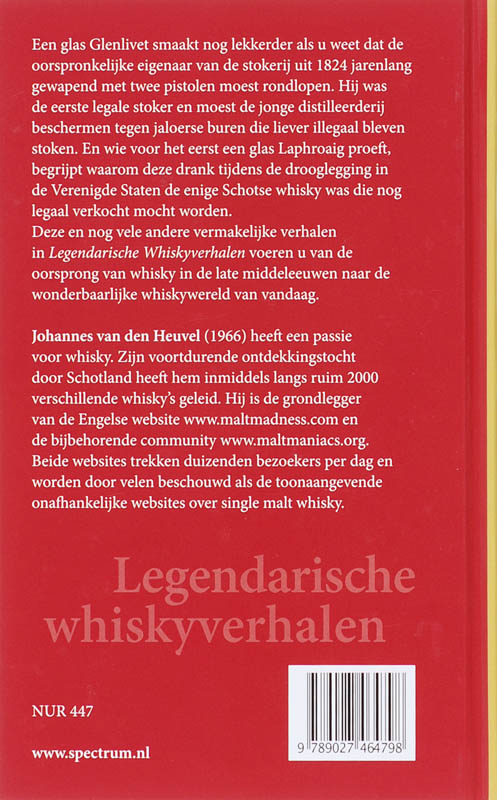 Achterkant van Legendarische whiskyverhalen