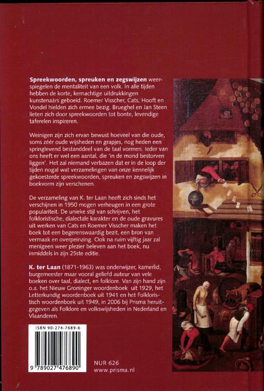 Achterkant van Nederlandse spreekwoorden, spreuken en zegswijzen