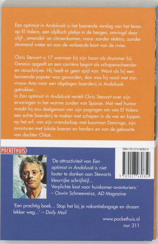Achterkant van Een optimist in Andalusie