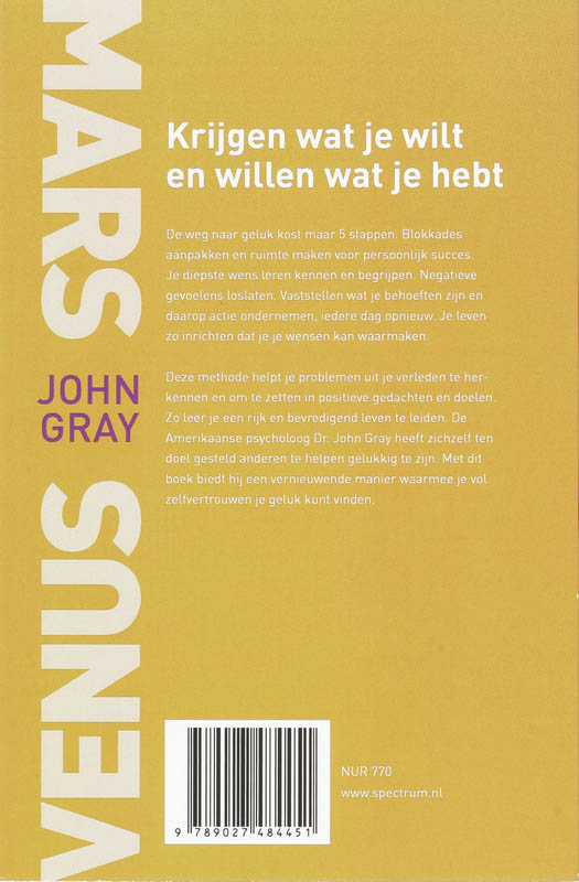 Achterkant van Krijgen wat je wilt, willen wat je hebt