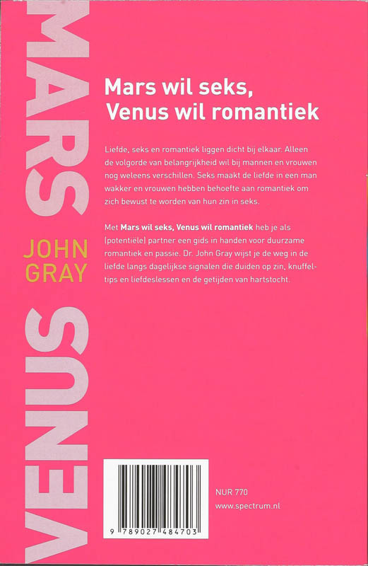 Achterkant van Mars wil seks, Venus wil romantiek