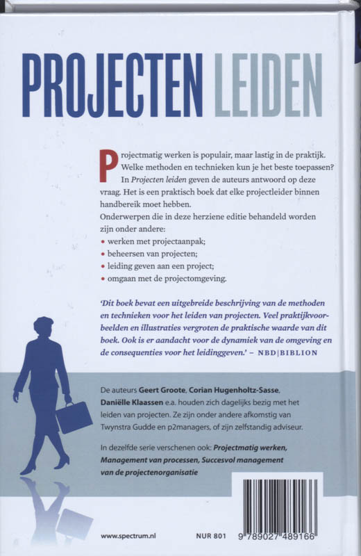 Achterkant van Projecten leiden