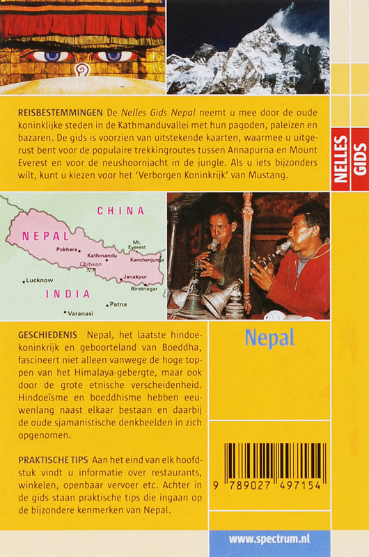 Achterkant van Nelles gids Nepal