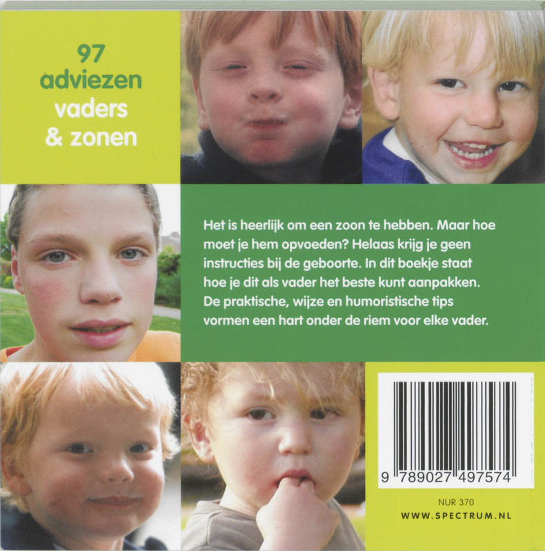 Achterkant van 97 adviezen vaders & zonen