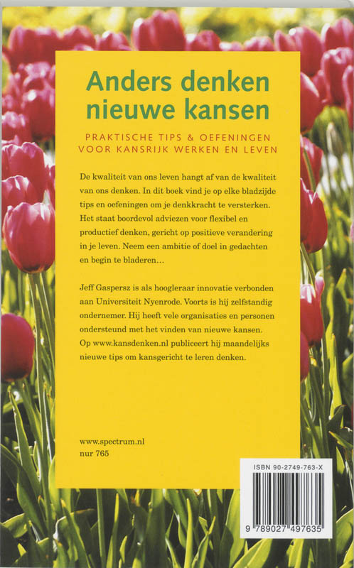 Achterkant van Anders denken Nieuwe kansen