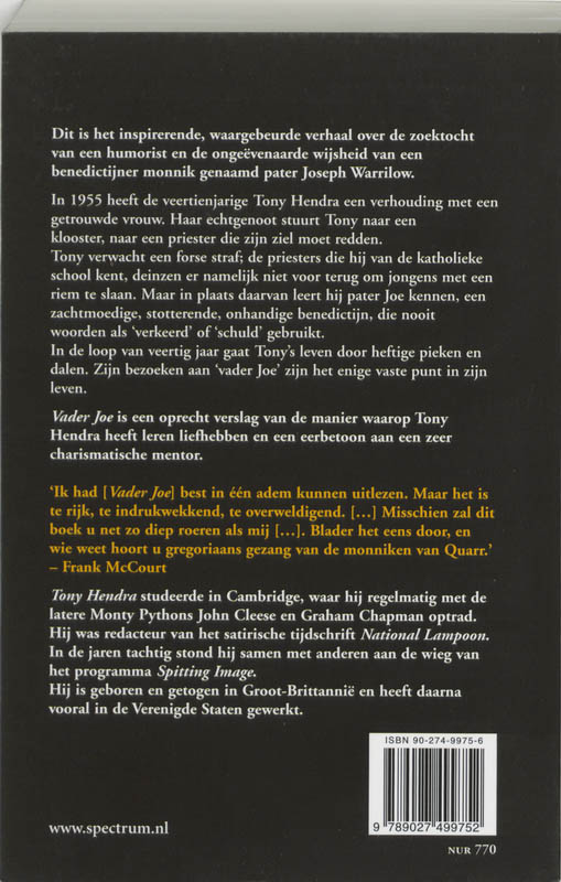 Achterkant van Vader Joe