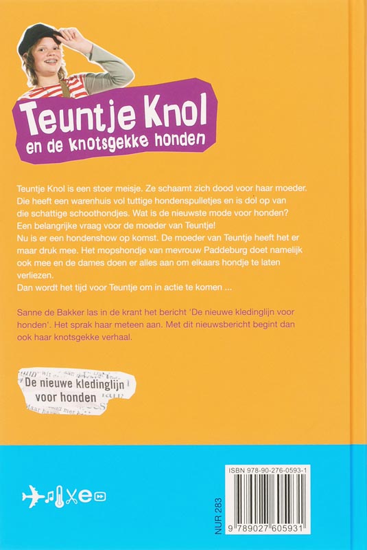 Achterkant van Teuntje Knol en de knotsgekke honden
