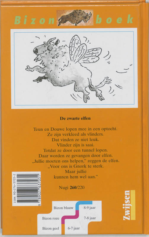 Achterkant van De zwarte elfen