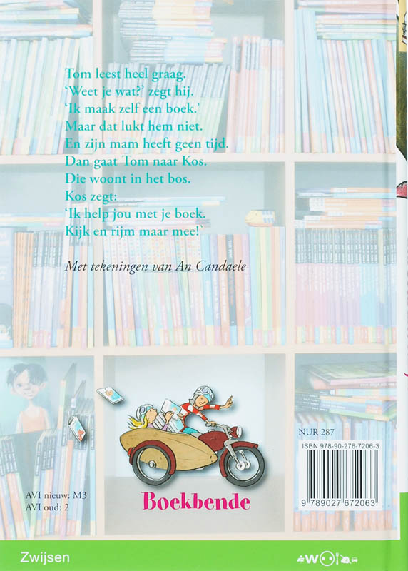 Achterkant van Een boek met een jas