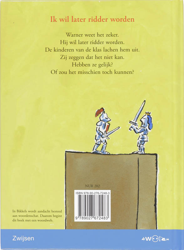 Achterkant van Ik wil later ridder worden