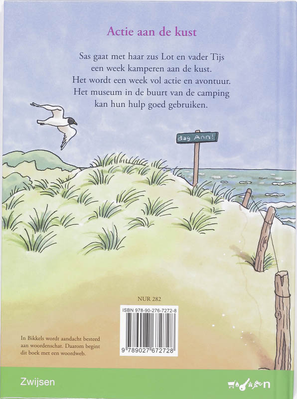 Achterkant van Actie aan de kust