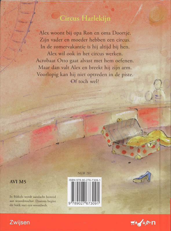 Achterkant van Circus Harlekijn