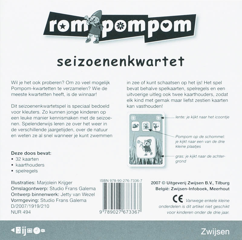 Achterkant van Seizoenenkwartet