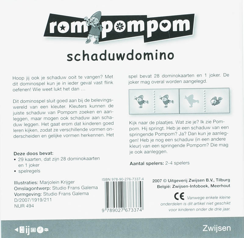Achterkant van Schaduwdomino