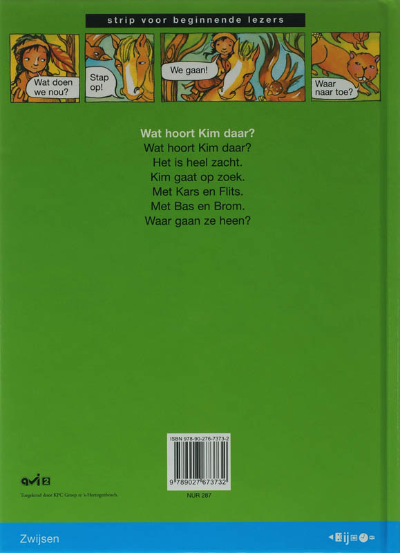 Achterkant van Wat hoort Kim daar?