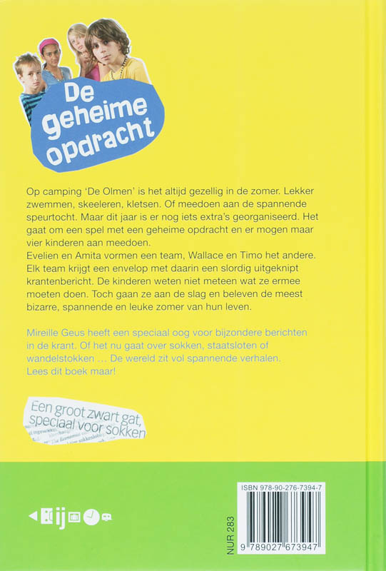 Achterkant van De geheime opdracht