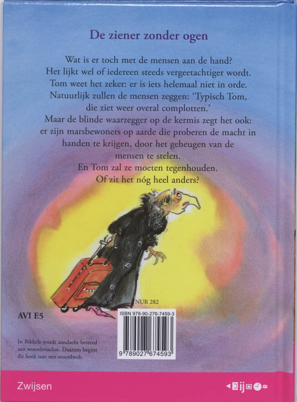 Achterkant van De ziender zonder ogen