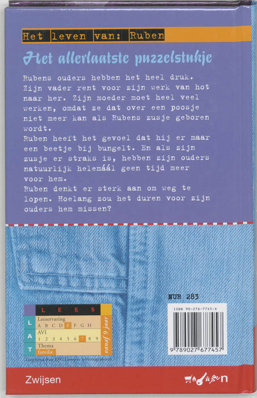Achterkant van Het allerlaatste puzzelstukje