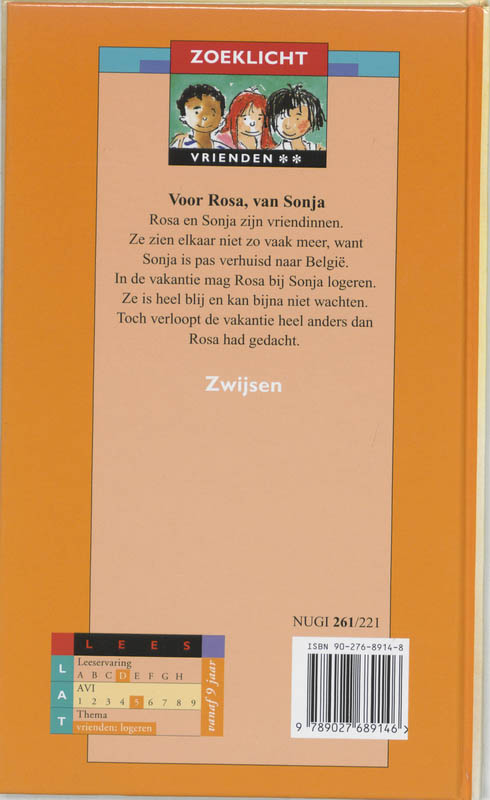 Achterkant van Voor Rosa, van Sonja