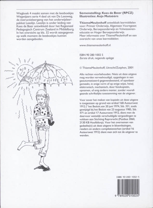Achterkant van Wegboek