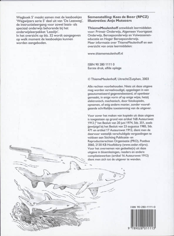 Achterkant van Wegboek