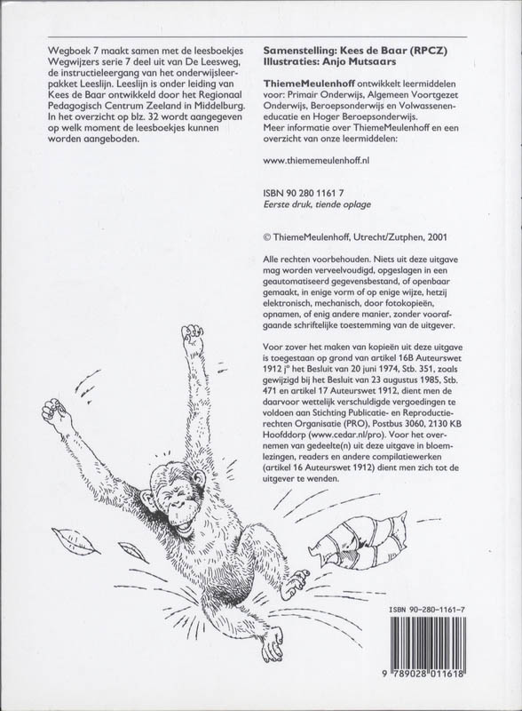 Achterkant van Wegboek