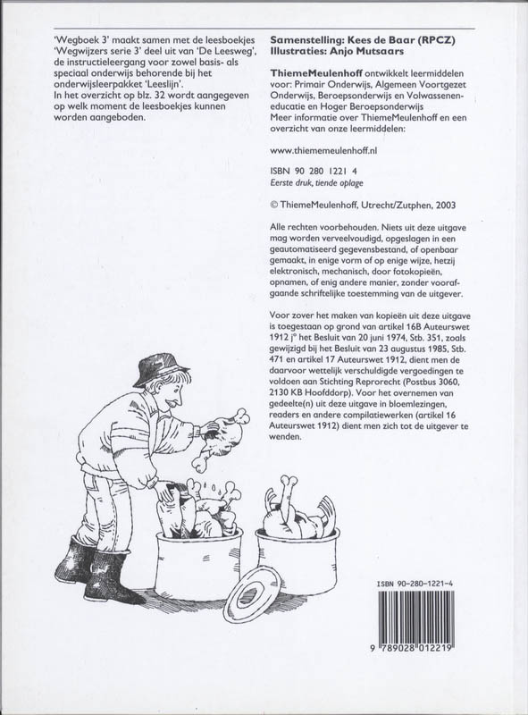 Achterkant van Wegboek