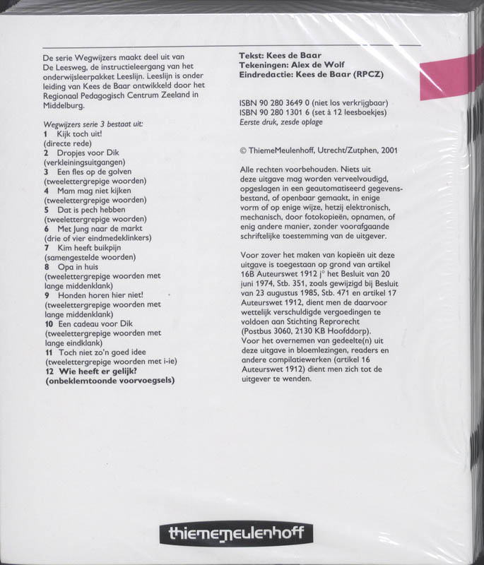 Achterkant van Wegwijzers