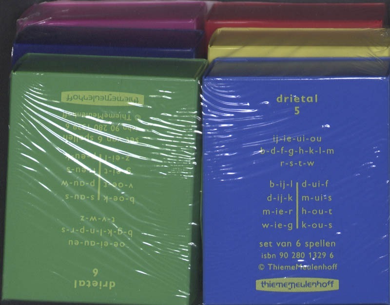 Achterkant van Drietal set 6 spellen