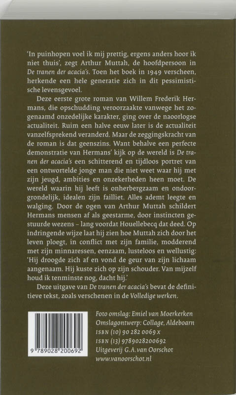 Achterkant van De tranen der acacia's