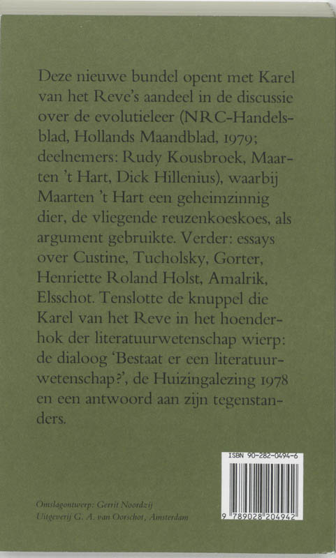 Achterkant van Een dag uit het leven van de reuzenkoeskoes