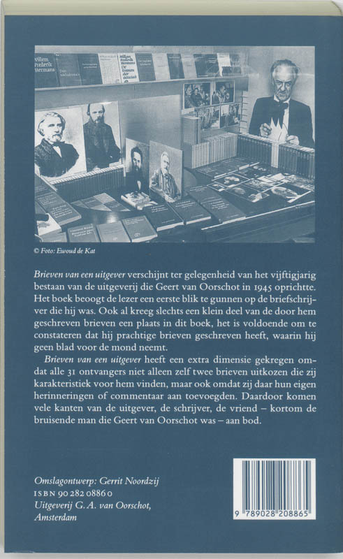 Achterkant van Brieven van een uitgever