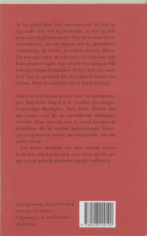 Achterkant van Man in de verte