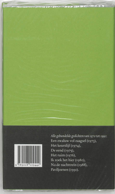 Achterkant van Eerdere gedichten