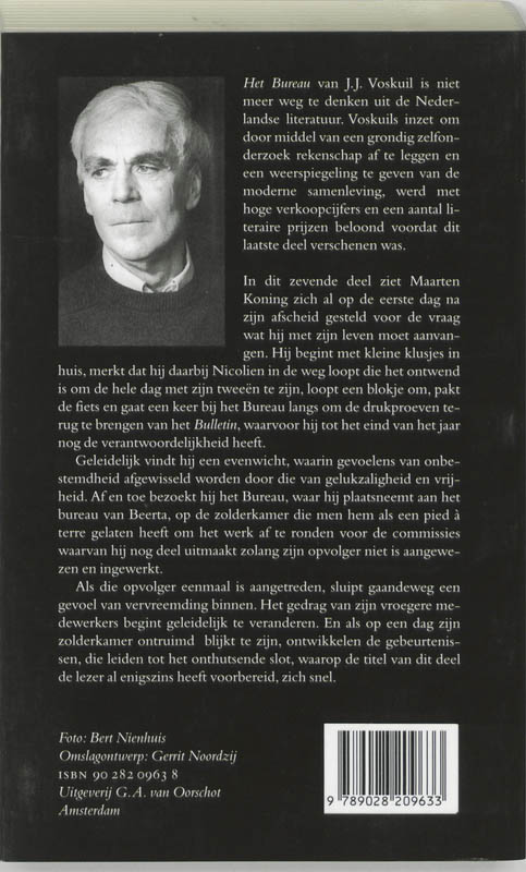 Achterkant van De dood van Maarten Koning