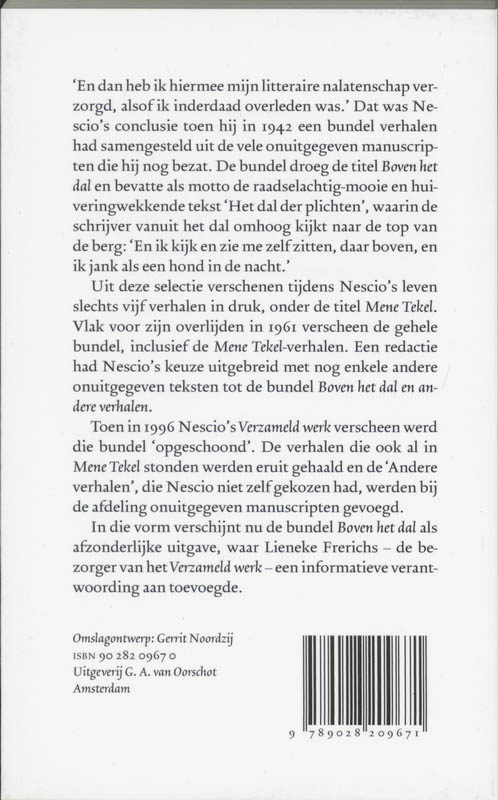 Achterkant van Boven het dal