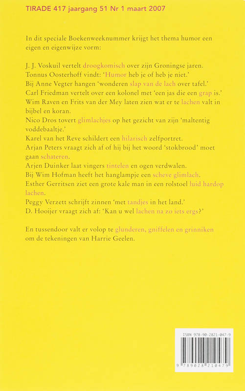 Achterkant van 417/2007 nr 1 Humor