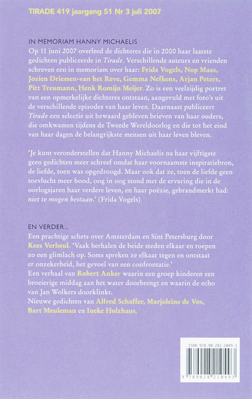 Achterkant van 419 / 2007 nr 3
