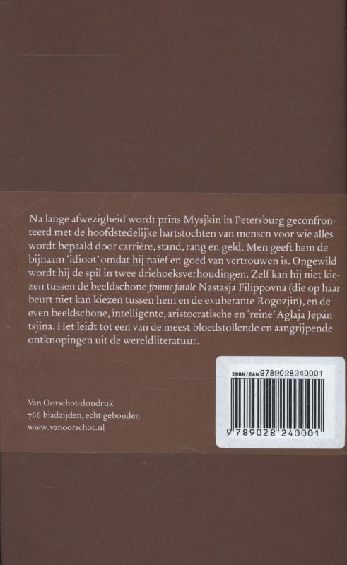 Achterkant van 6: de idioot