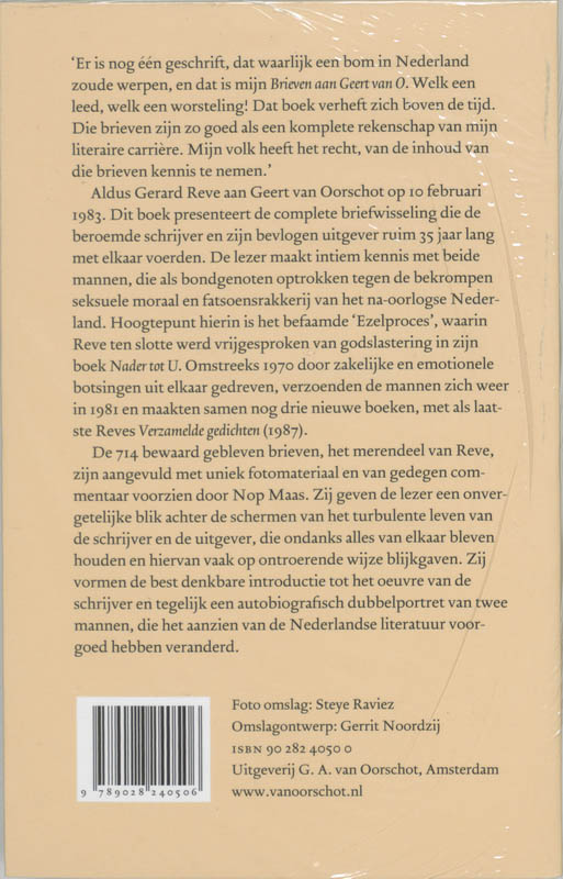 Achterkant van Briefwisseling 1951-1987