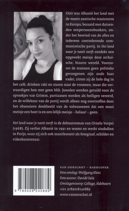Achterkant van Het land waar je nooit sterft