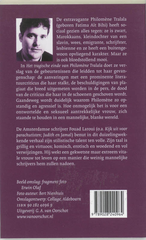 Achterkant van Het tragische einde van Philomene Tralala