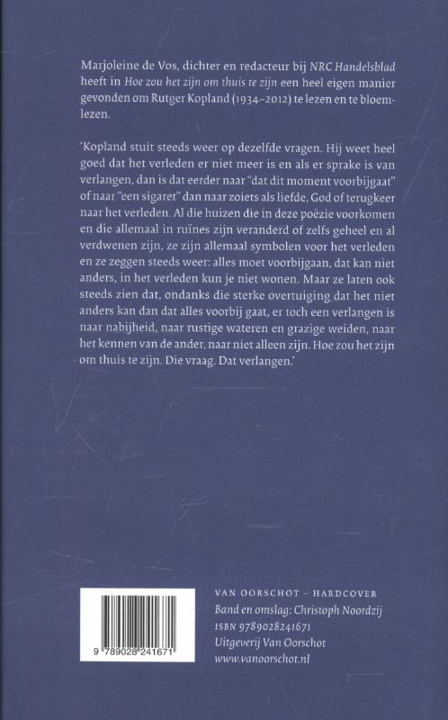 Achterkant van Hoe zou het zijn om thuis te zijn
