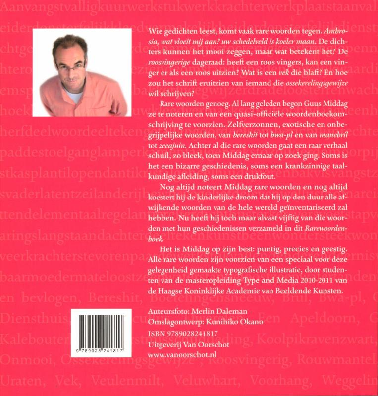 Achterkant van Rarewoordenboek