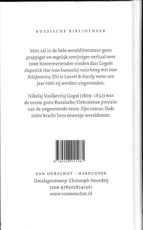Achterkant van Hoe Ivan Ivanovitsj ruzie kreeg met Ivan Nikiforovitsj