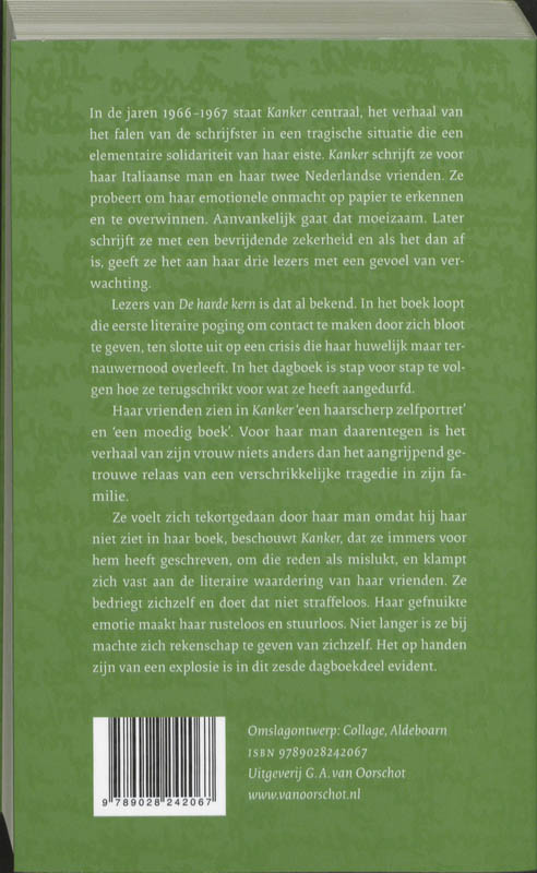 Achterkant van Dagboek 1966-1967